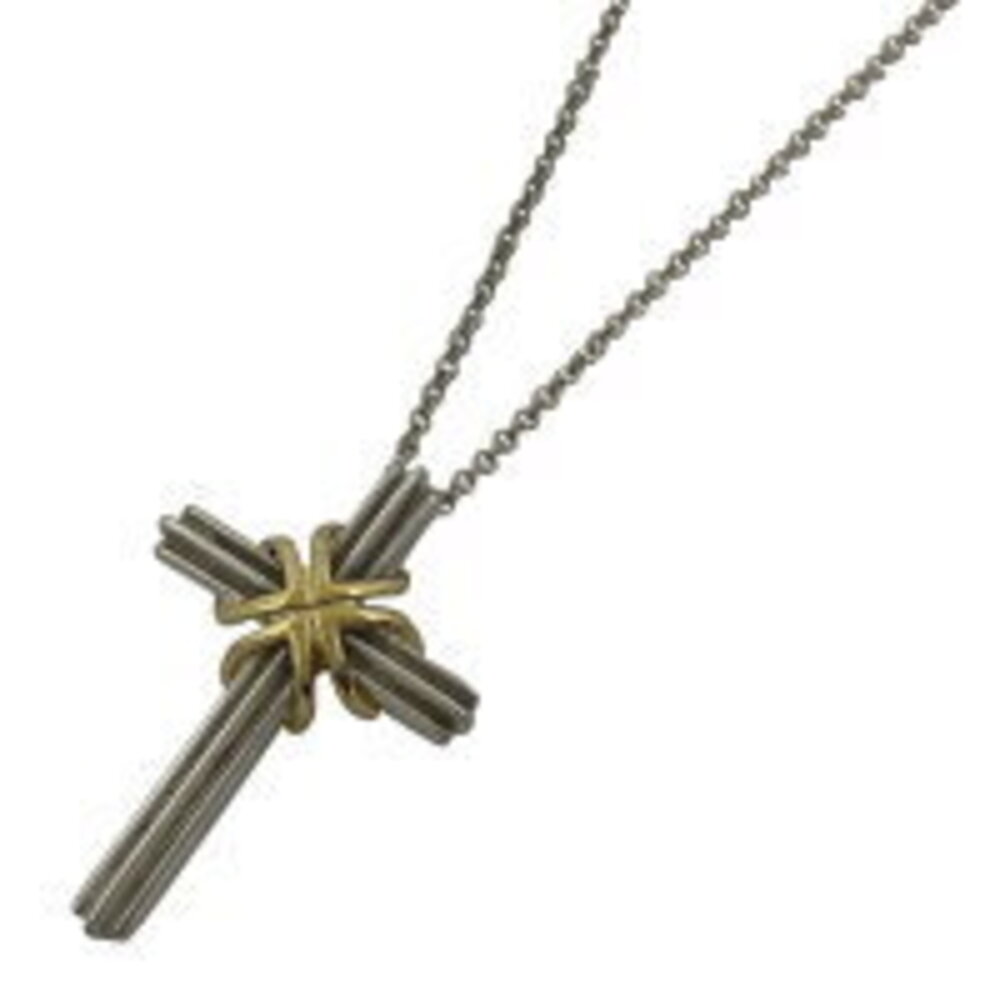 Tiffany Co Signature Crossbody Necklace Combination Silver Gold
